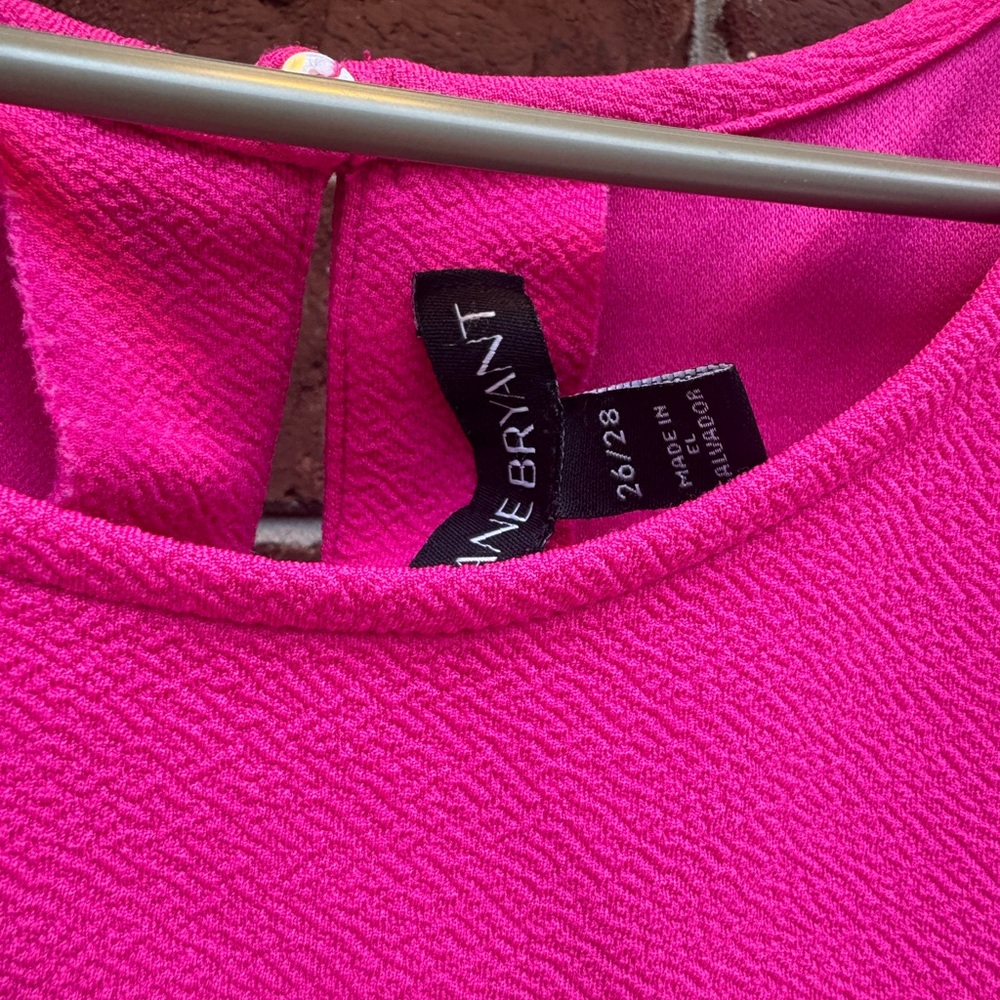 Lane Bryant Fuchsia Bell Sleeve Blouse - Picture 3 of 4